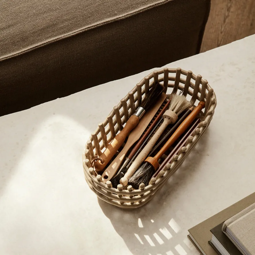 Ceramic Basket Oval